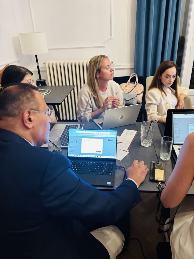 Participants working through Claude connectors at the AI Circle kickoff