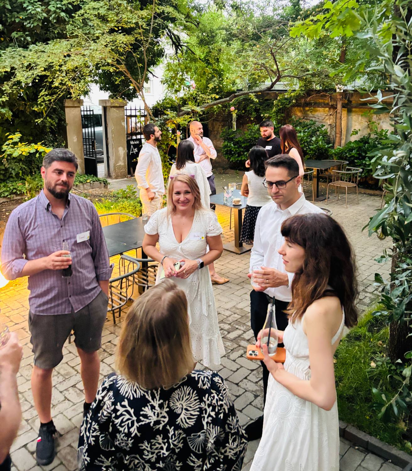 Two guests talking at a 3rd Space event